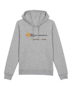 Hooded Sweater Hanzehogeschool Groningen ENG talig logo Grijs - SALE