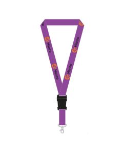 Lanyard gerecycled PET Hanze paars 10 stuks - NIEUW